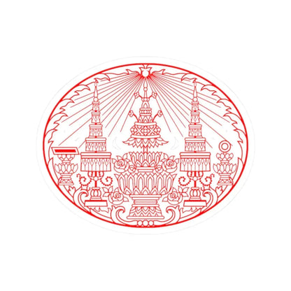 Privy Seal of King Rama V Chulalongkorn (Thailand) STICKER Vinyl Kiss-Cut Decal 2 Inch White - The Sticker Space