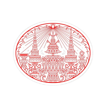 Privy Seal of King Rama V Chulalongkorn (Thailand) STICKER Vinyl Kiss-Cut Decal 4 Inch White - The Sticker Space