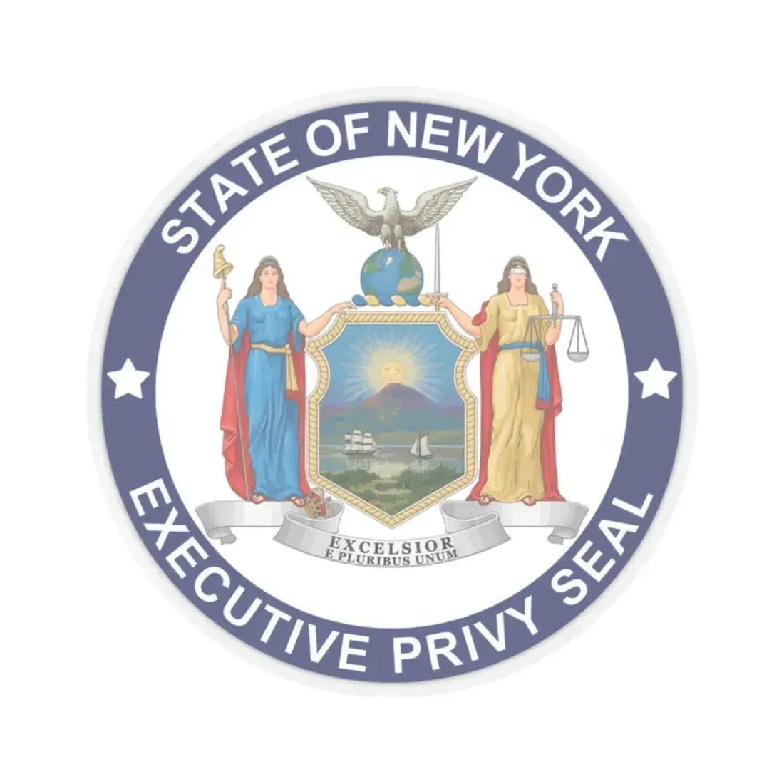 Privy Seal of New York - STICKER Vinyl Kiss-Cut Decal 2 Inch Transparent - The Sticker Space
