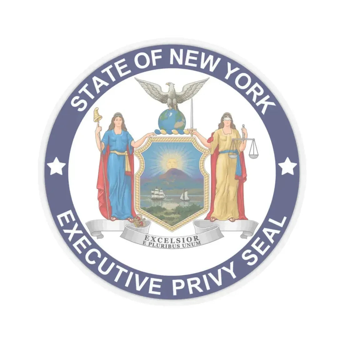 Privy Seal of New York - STICKER Vinyl Kiss-Cut Decal 3 Inch Transparent - The Sticker Space