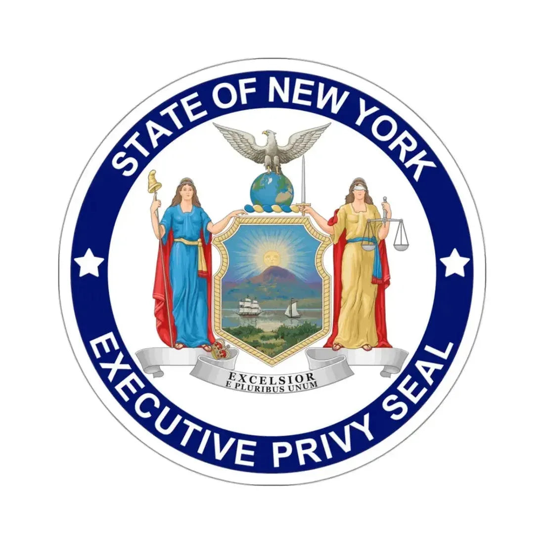 Privy Seal of New York - STICKER Vinyl Kiss-Cut Decal 3 Inch White - The Sticker Space
