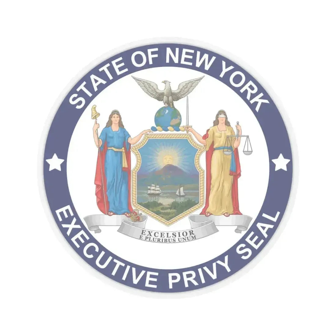 Privy Seal of New York - STICKER Vinyl Kiss-Cut Decal 6 Inch Transparent - The Sticker Space