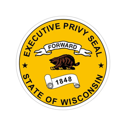 Privy Seal of Wisconsin STICKER Vinyl Die-Cut Decal 2 Inch - The Sticker Space