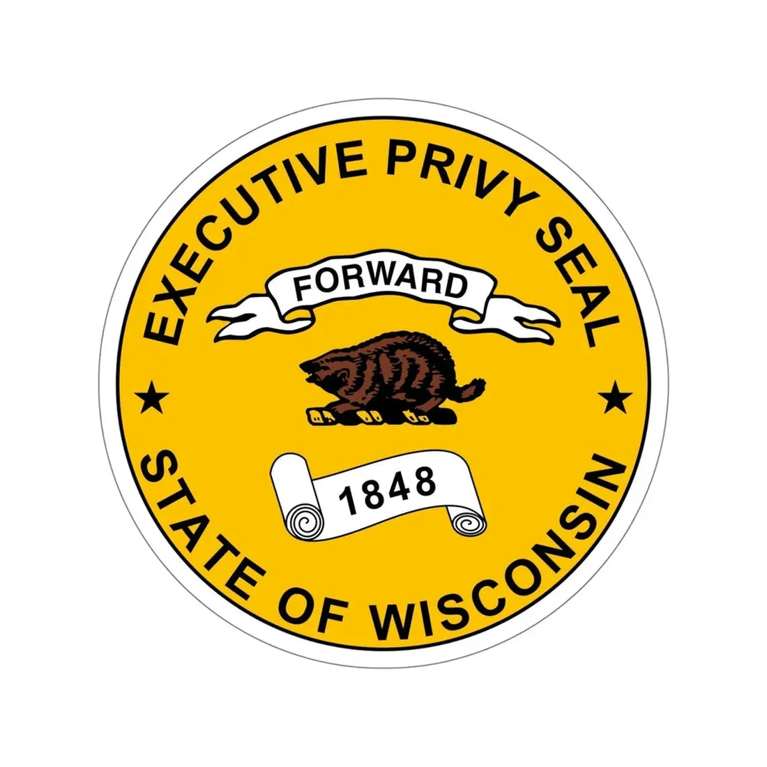 Privy Seal of Wisconsin STICKER Vinyl Die-Cut Decal - The Sticker Space