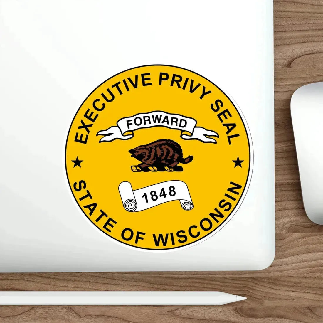 Privy Seal of Wisconsin STICKER Vinyl Die-Cut Decal - The Sticker Space