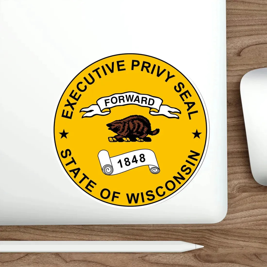 Privy Seal of Wisconsin STICKER Vinyl Die-Cut Decal - The Sticker Space