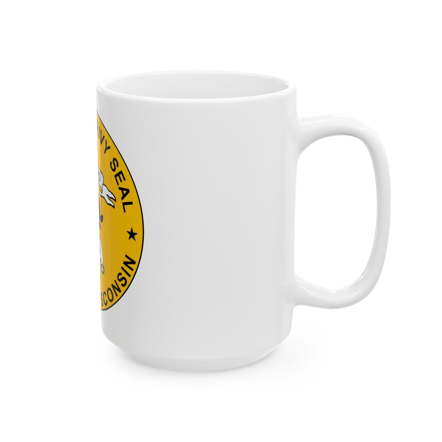 Privy Seal of Wisconsin - White Coffee Mug-The Sticker Space