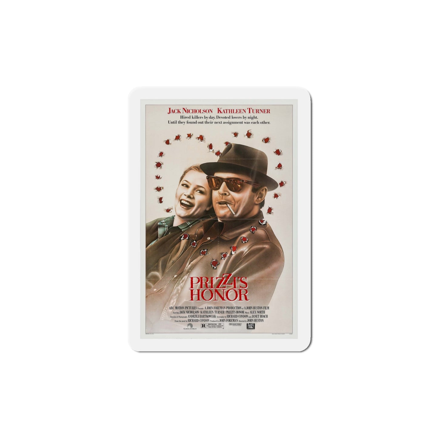 Prizzi's Honor 1985 Movie Poster Die-Cut Magnet-4" x 4"-The Sticker Space