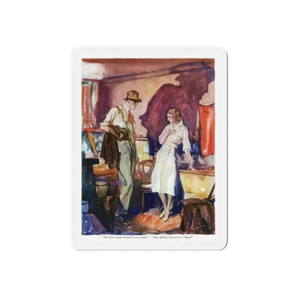 Probably Showers (2), McCall's magazine, May 1932 (Magazine Illustration) Refrigerator Magnet 4 Inch Die-Cut - The Sticker Space