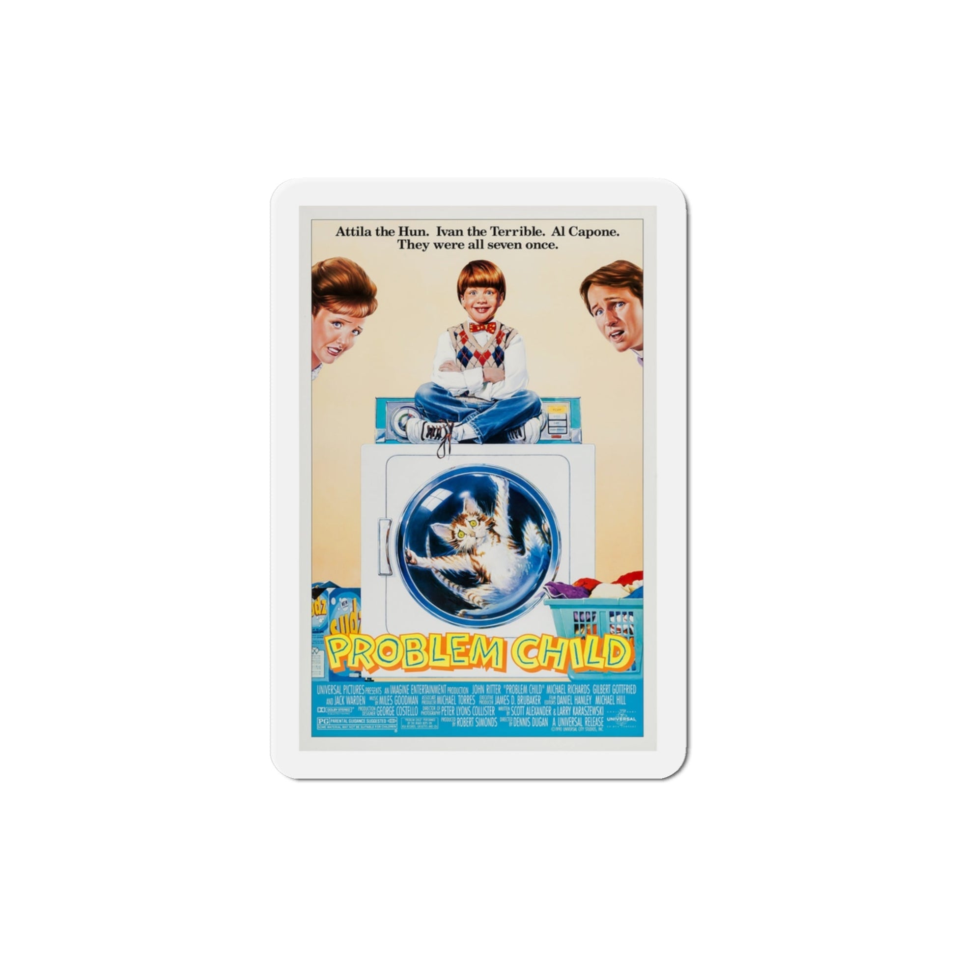Problem Child 1990 Movie Poster Die-Cut Magnet-3" x 3"-The Sticker Space