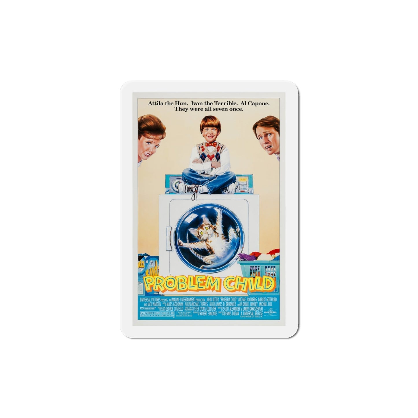 Problem Child 1990 Movie Poster Die-Cut Magnet-4" x 4"-The Sticker Space