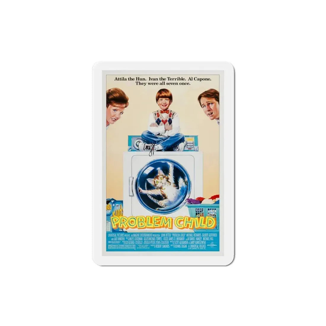 Problem Child 1990 Movie Poster Refrigerator Magnet 3 Inch - The Sticker Space