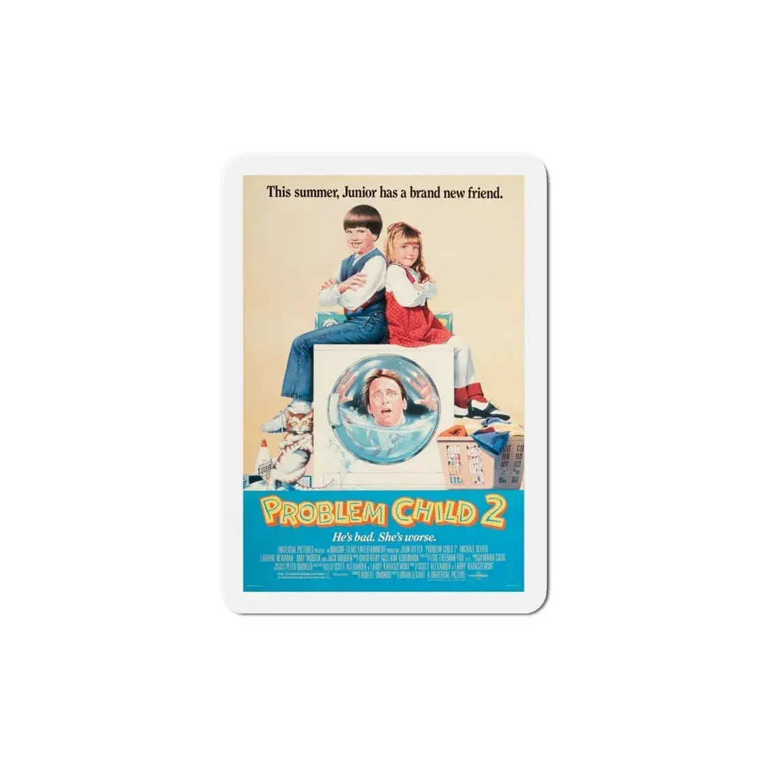 Problem Child 2 1991 Movie Poster Refrigerator Magnet 6 Inch - The Sticker Space