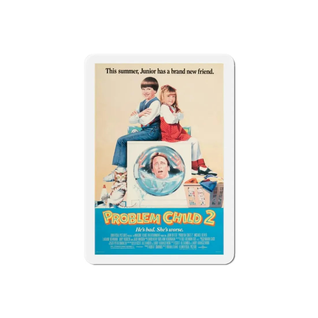 Problem Child 2 1991 Movie Poster Refrigerator Magnet - The Sticker Space