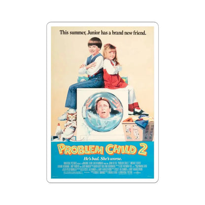 Problem Child 2 1991 Movie Poster - STICKER Vinyl Kiss-Cut Decal 4 Inch White - The Sticker Space