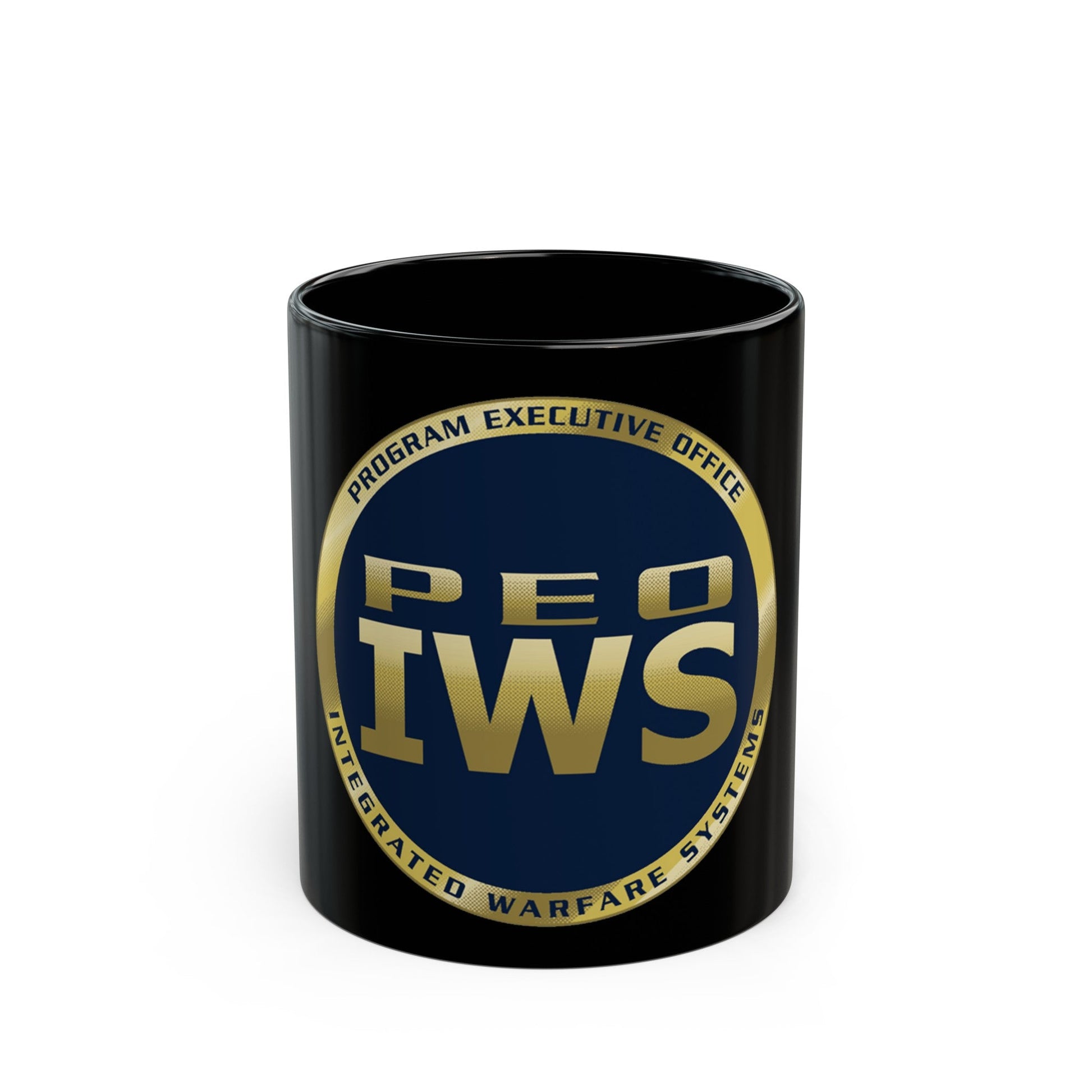 Program Executive Office IWS (U.S. Navy) Black Coffee Mug-11oz-The Sticker Space