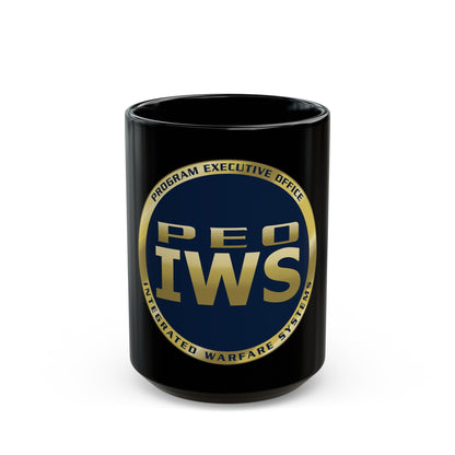 Program Executive Office IWS (U.S. Navy) Black Coffee Mug-15oz-The Sticker Space