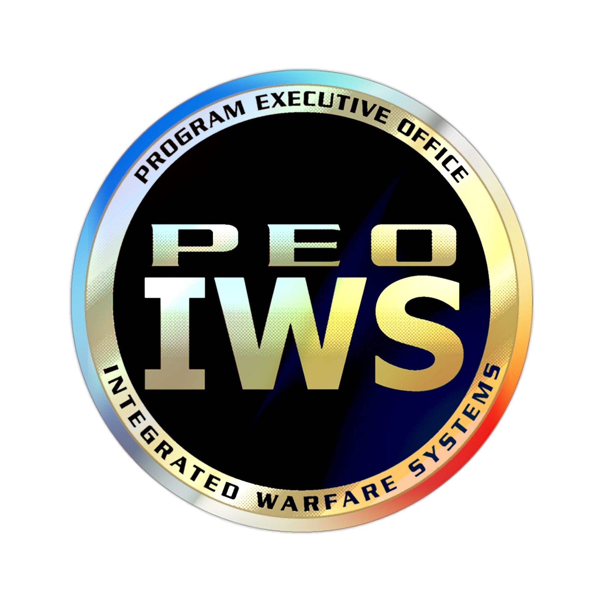 Program Executive Office IWS (U.S. Navy) Holographic STICKER Die-Cut Vinyl Decal-2 Inch-The Sticker Space