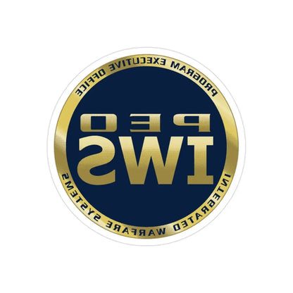 Program Executive Office IWS (U.S. Navy) REVERSE PRINT Transparent Die-Cut STICKER - The Sticker Space