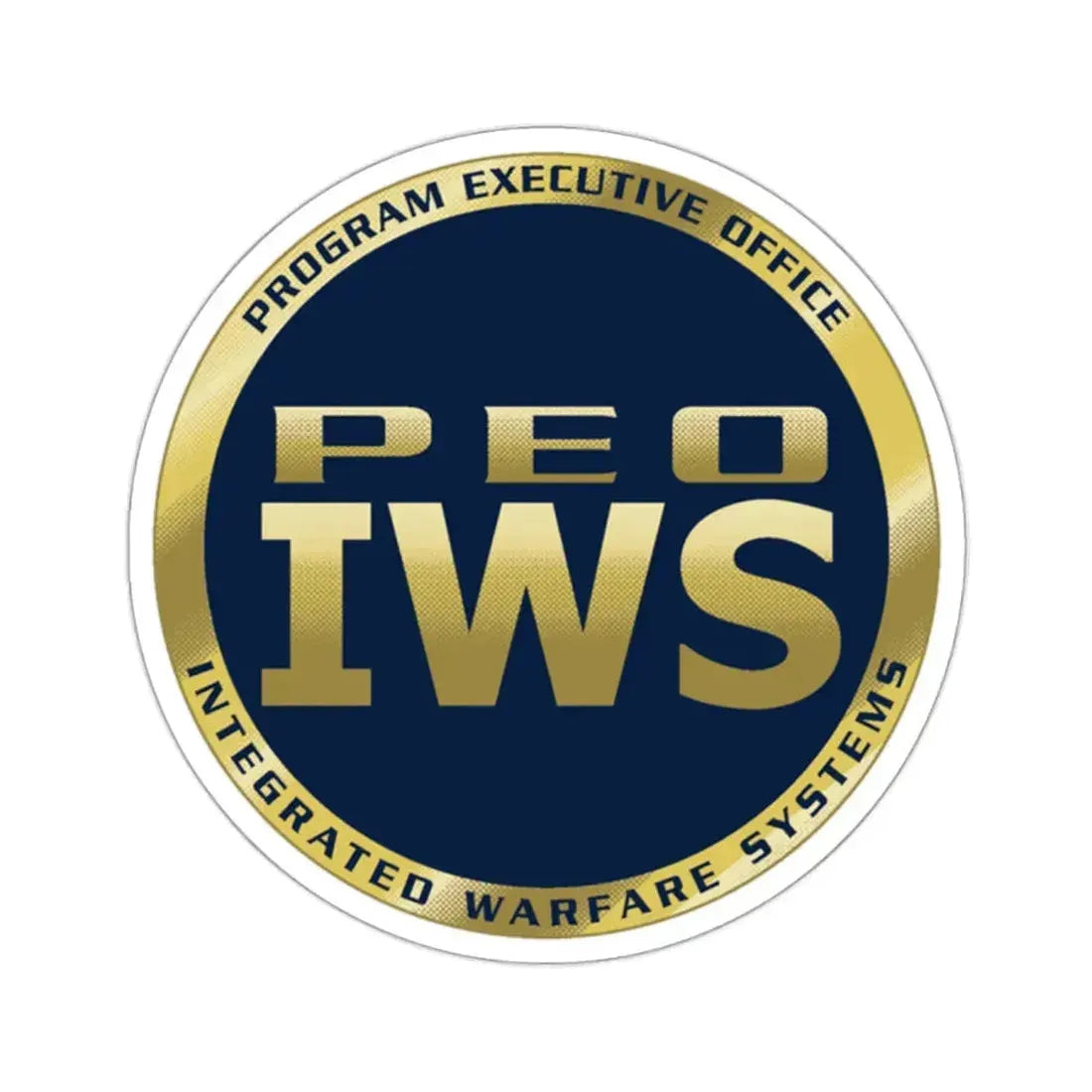 Program Executive Office IWS (U.S. Navy) STICKER Vinyl Kiss-Cut Decal 2 Inch White - The Sticker Space