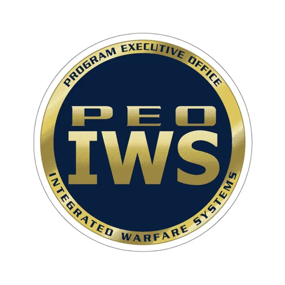 Program Executive Office IWS (U.S. Navy) STICKER Vinyl Kiss-Cut Decal 3 Inch White - The Sticker Space