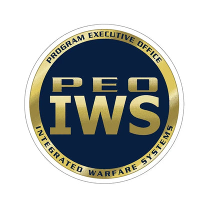 Program Executive Office IWS (U.S. Navy) STICKER Vinyl Kiss-Cut Decal 3 Inch White - The Sticker Space
