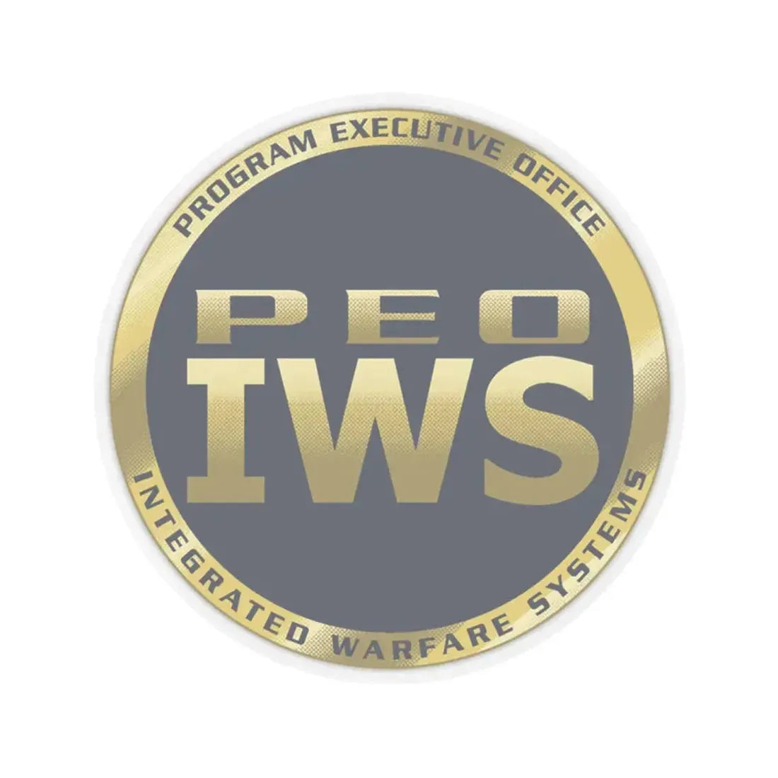 Program Executive Office IWS (U.S. Navy) STICKER Vinyl Kiss-Cut Decal 4 Inch Transparent - The Sticker Space