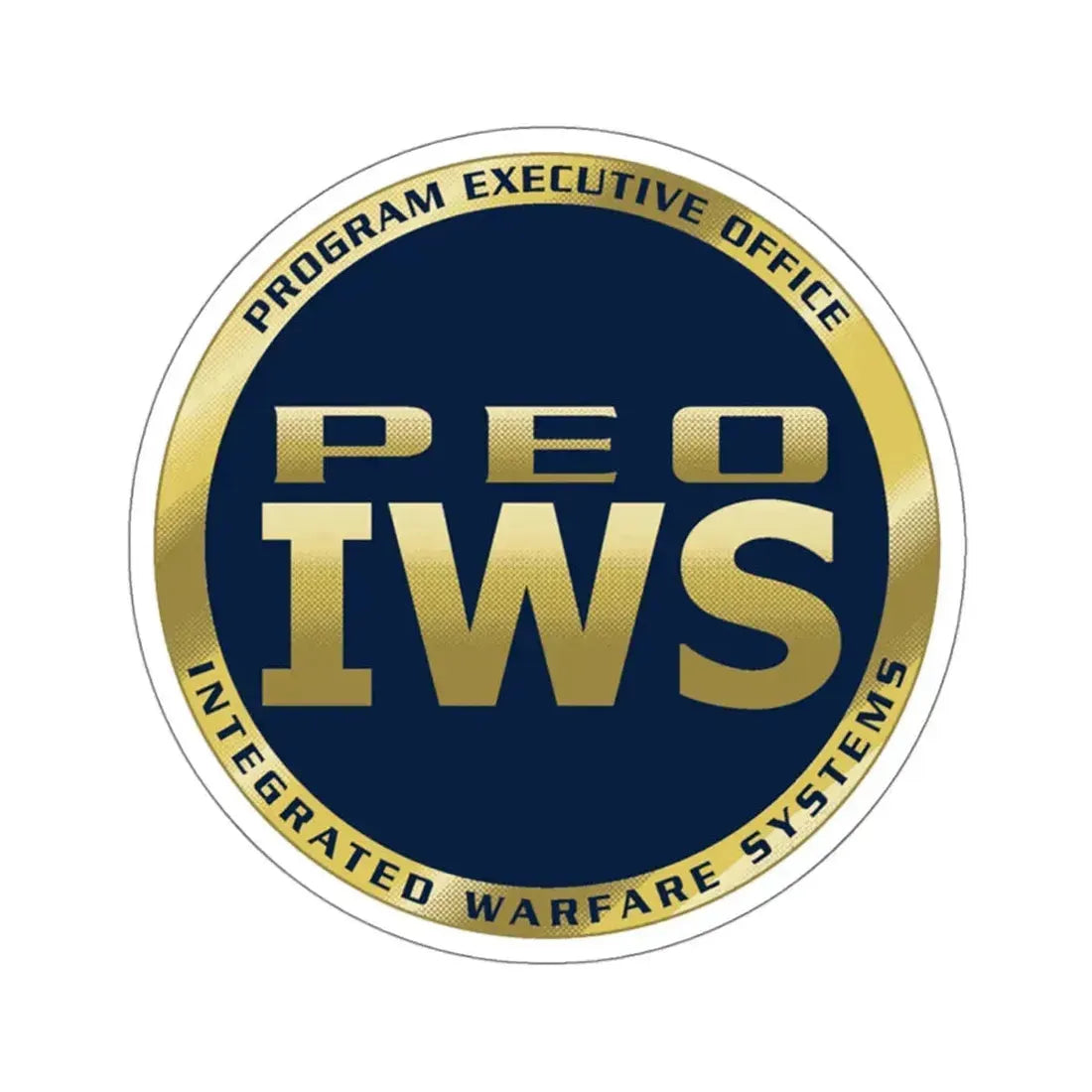 Program Executive Office IWS (U.S. Navy) STICKER Vinyl Kiss-Cut Decal 4 Inch White - The Sticker Space