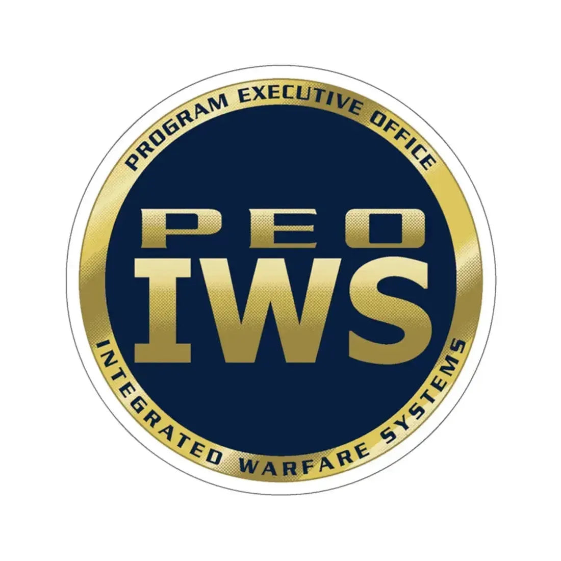 Program Executive Office IWS (U.S. Navy) STICKER Vinyl Kiss-Cut Decal 6 Inch White - The Sticker Space