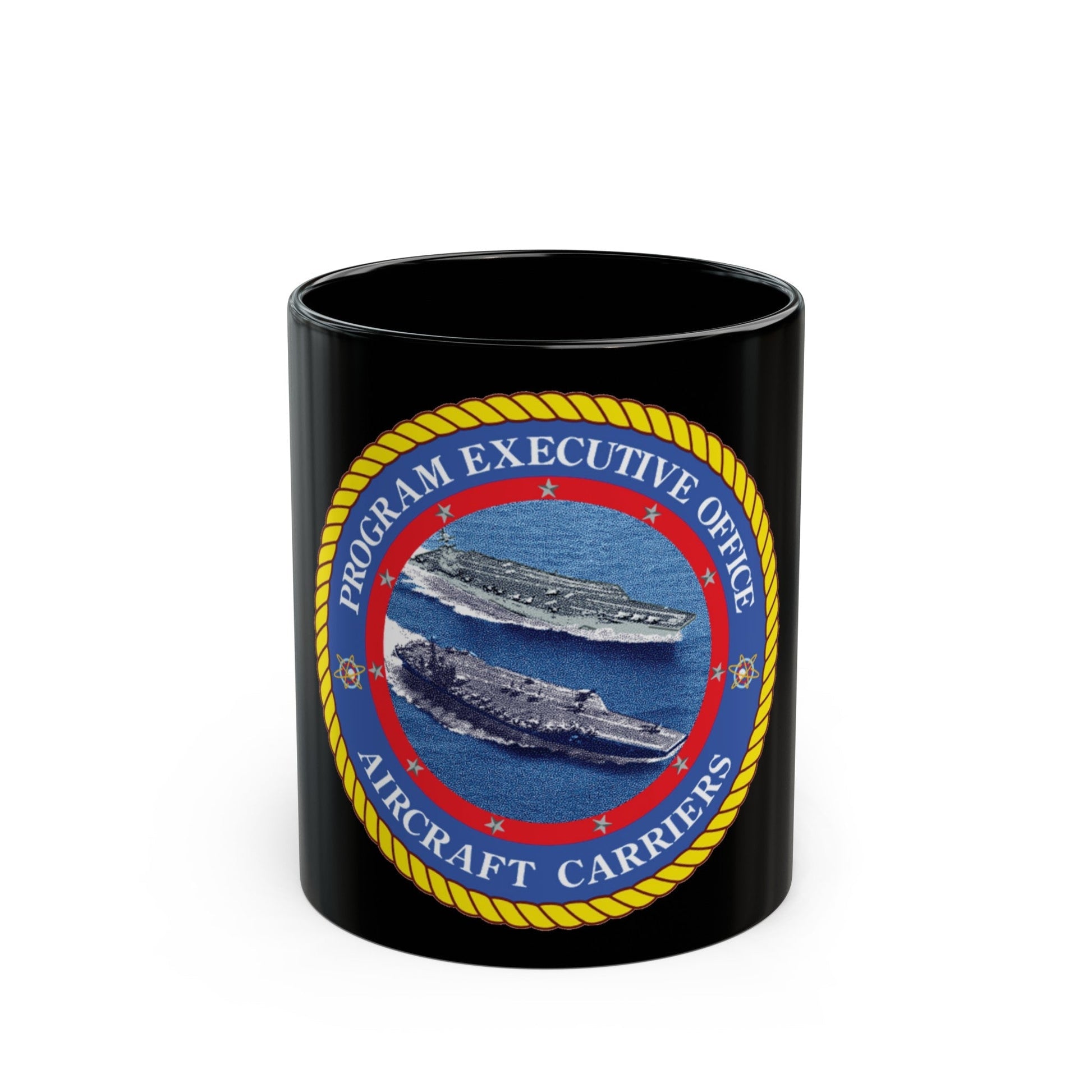 Program Executive Officer Aircraft Carriers (U.S. Navy) Black Coffee Mug-11oz-The Sticker Space