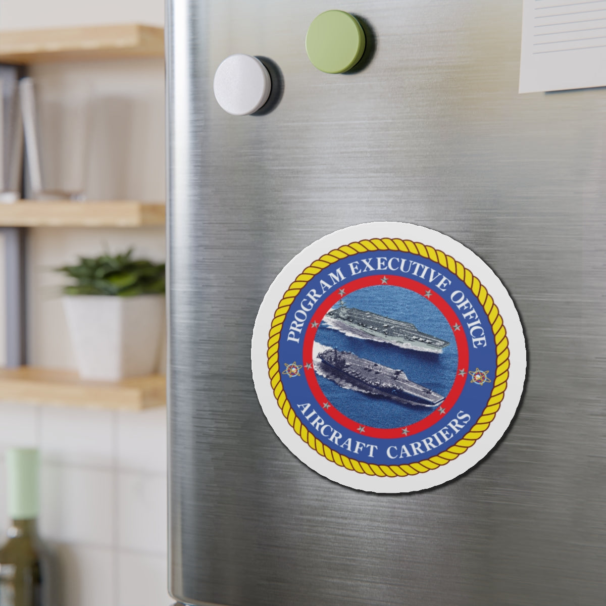 Program Executive Officer Aircraft Carriers (U.S. Navy) Die-Cut Magnet-The Sticker Space