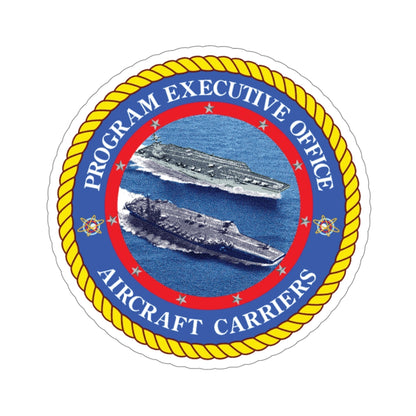 Program Executive Officer Aircraft Carriers (U.S. Navy) STICKER Vinyl Die-Cut Decal-4 Inch-The Sticker Space