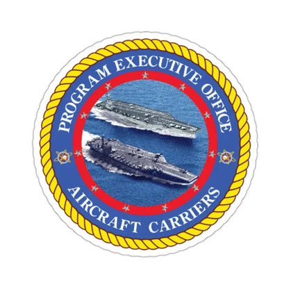 Program Executive Officer Aircraft Carriers (U.S. Navy) STICKER Vinyl Kiss-Cut Decal 2 Inch White - The Sticker Space