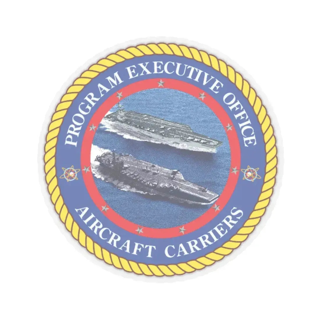 Program Executive Officer Aircraft Carriers (U.S. Navy) STICKER Vinyl Kiss-Cut Decal 6 Inch Transparent - The Sticker Space