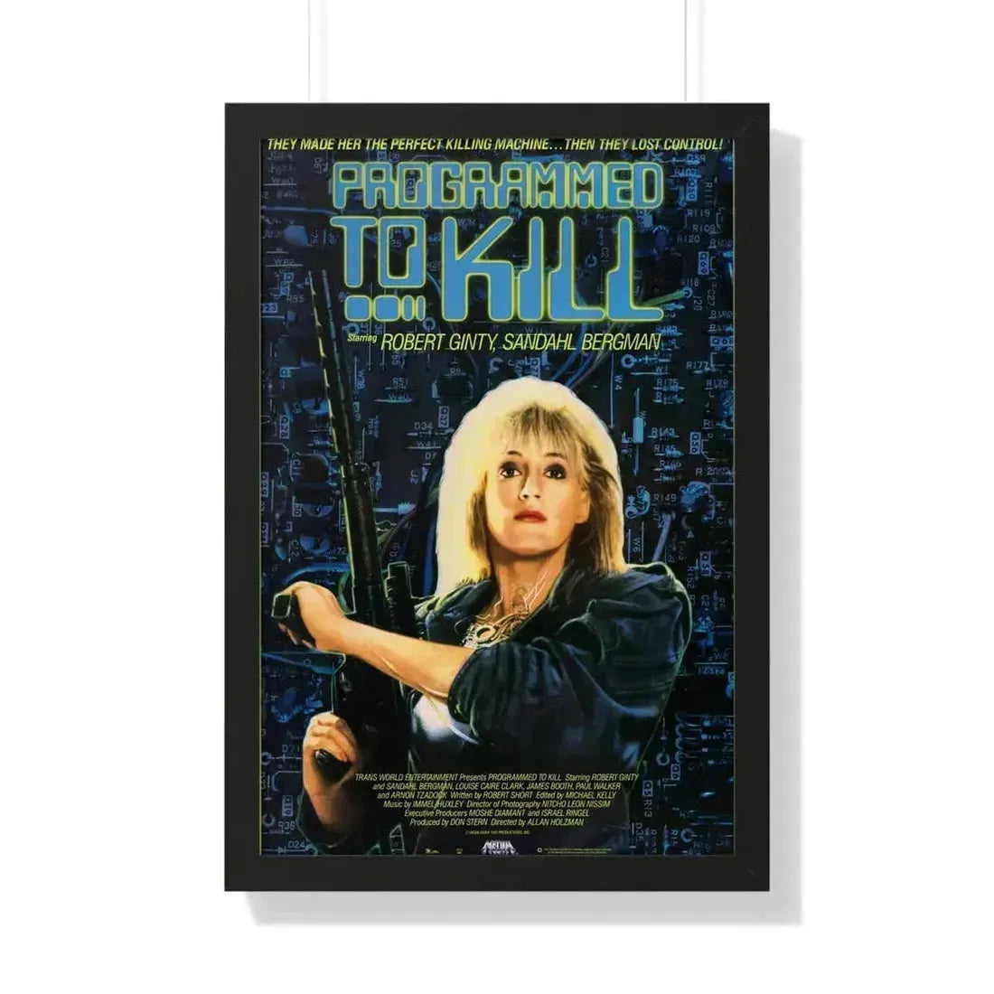 PROGRAMMED TO KILL 1987 - Framed Movie Poster 20" x 30" Black - The Sticker Space