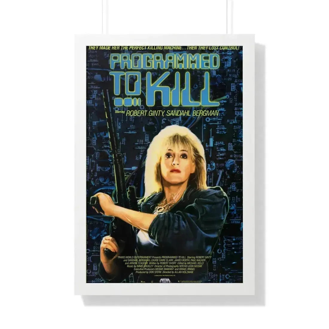 PROGRAMMED TO KILL 1987 - Framed Movie Poster 20" x 30" White - The Sticker Space