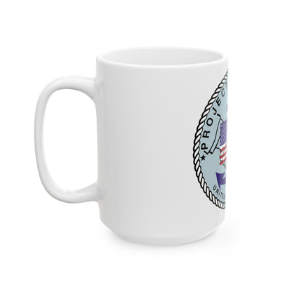 Project Handclasp Navy - White Coffee Mug-The Sticker Space