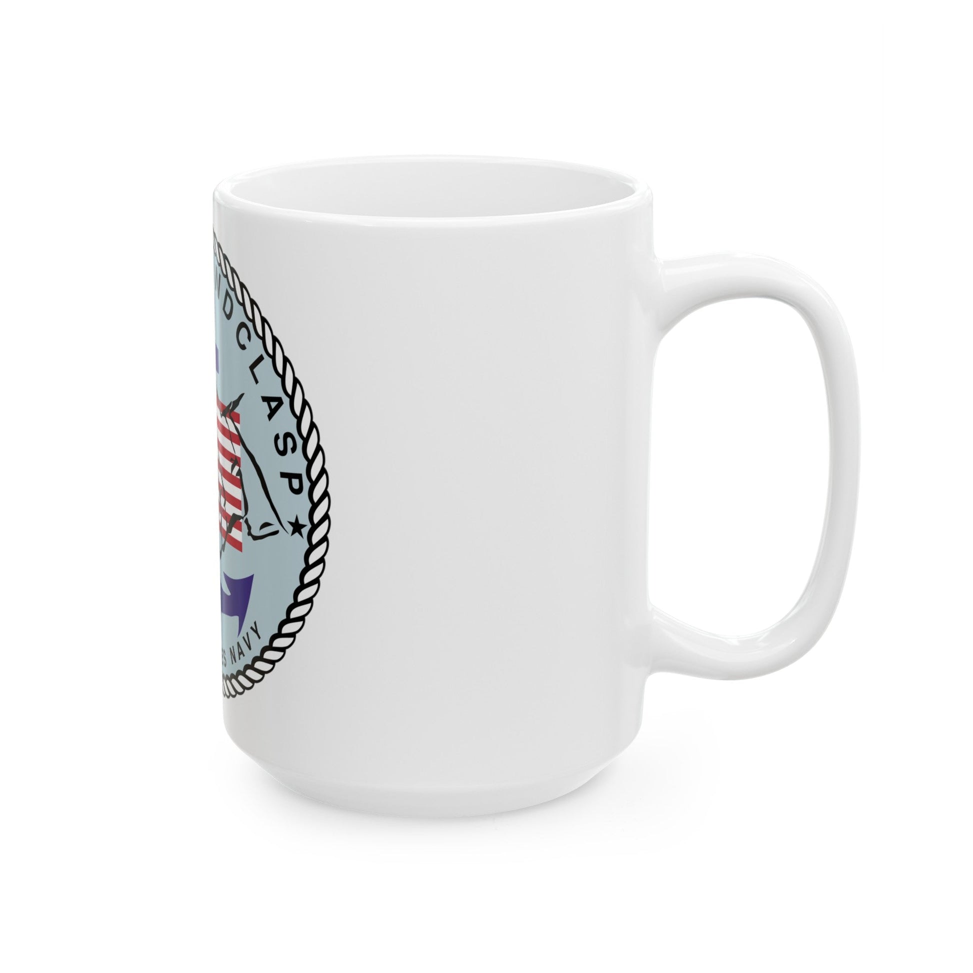 Project Handclasp Navy - White Coffee Mug-The Sticker Space