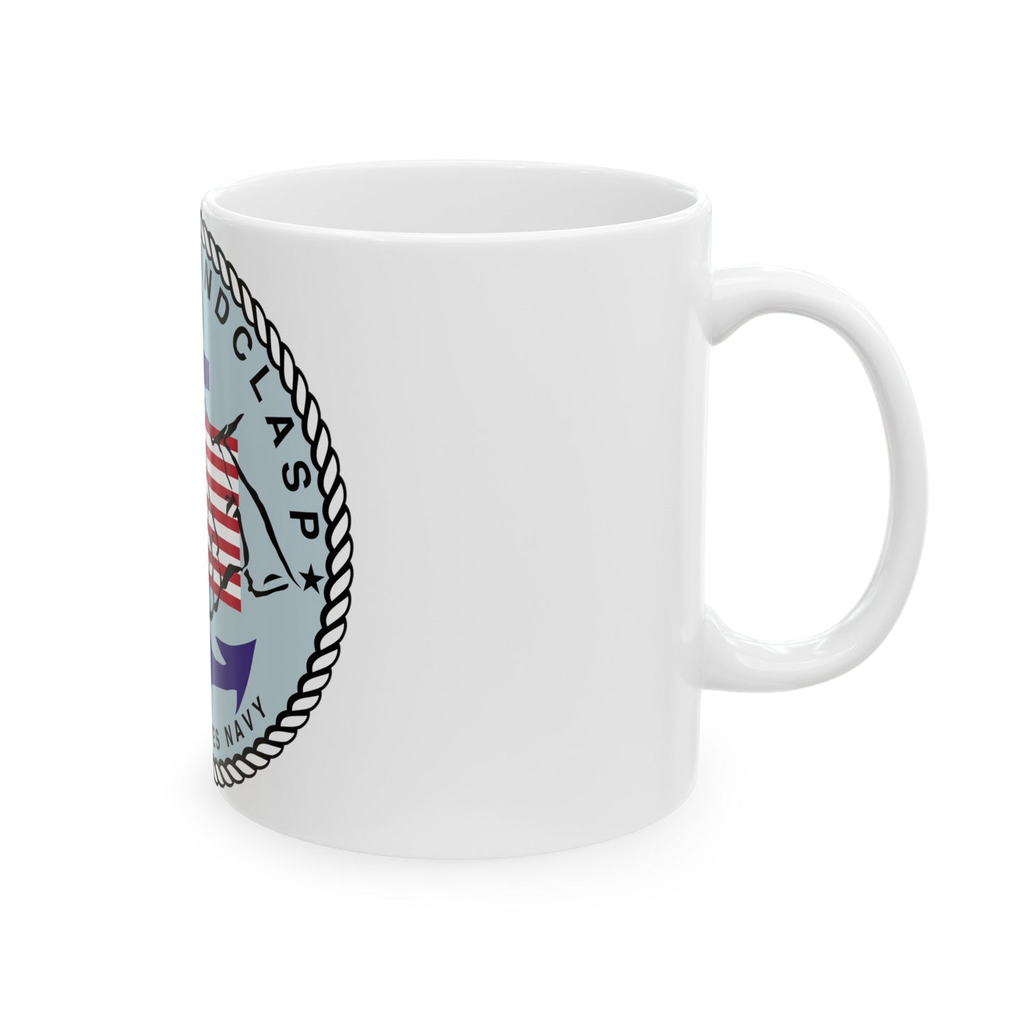 Project Handclasp Navy - White Coffee Mug-The Sticker Space