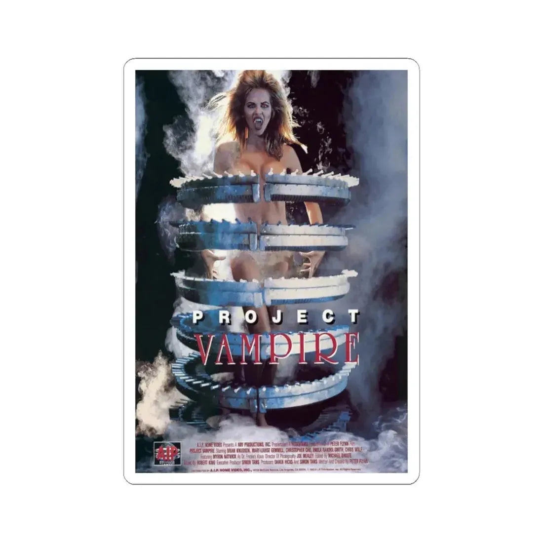 PROJECT VAMPIRE 1993 Movie Poster - STICKER Vinyl Kiss-Cut Decal 3 Inch White - The Sticker Space