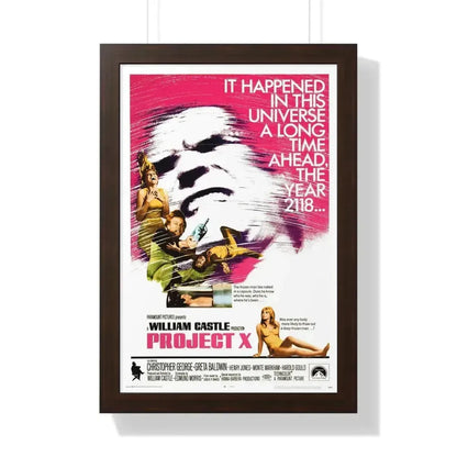 PROJECT X 1968 - Framed Movie Poster 16″ x 24″ Walnut - The Sticker Space