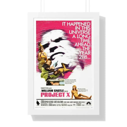 PROJECT X 1968 - Framed Movie Poster 16″ x 24″ White - The Sticker Space