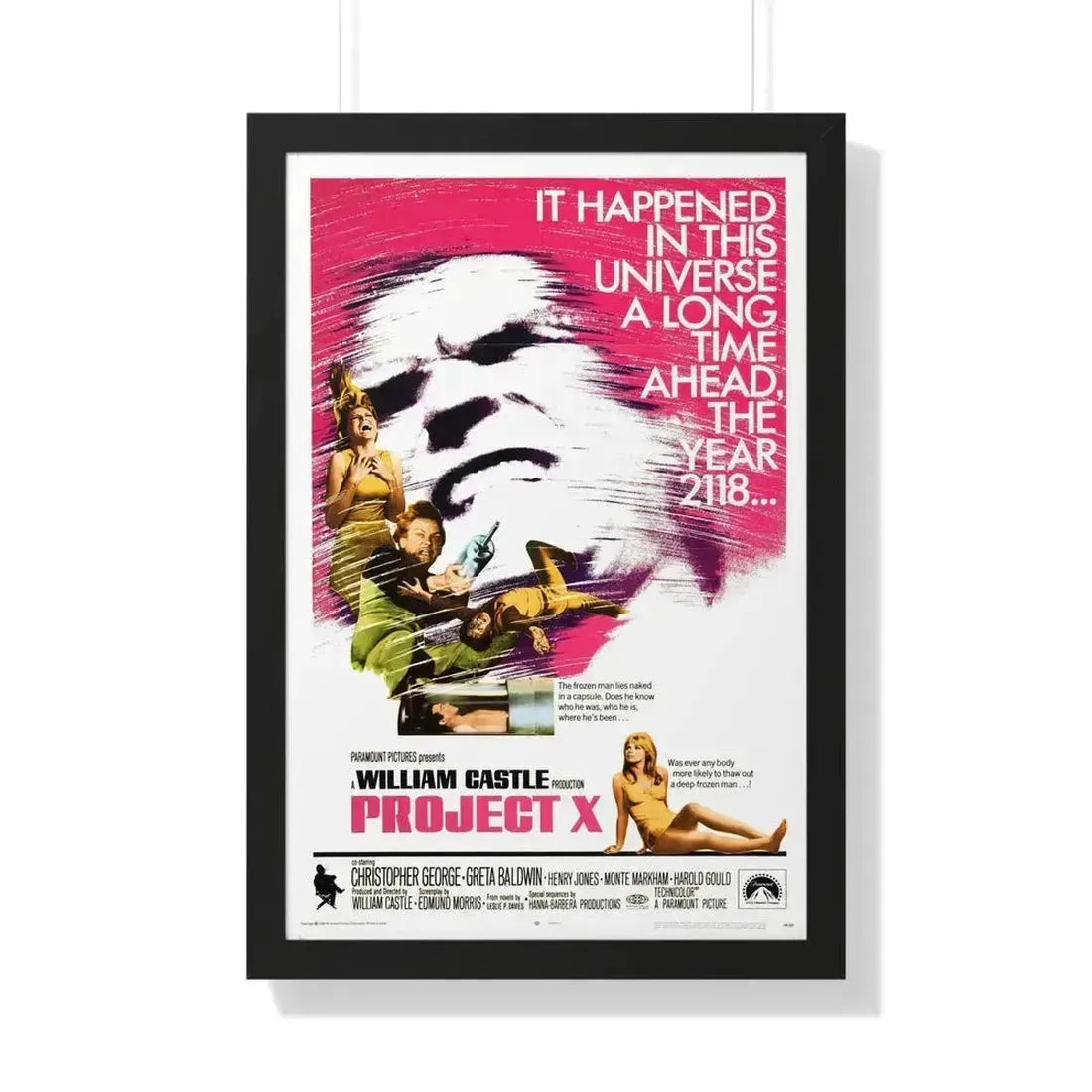 PROJECT X 1968 - Framed Movie Poster 20" x 30" Black - The Sticker Space