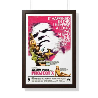 PROJECT X 1968 - Framed Movie Poster 20" x 30" Walnut - The Sticker Space