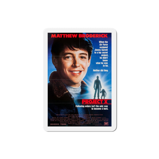 Project X 1987 Movie Poster Die-Cut Magnet-2" x 2"-The Sticker Space