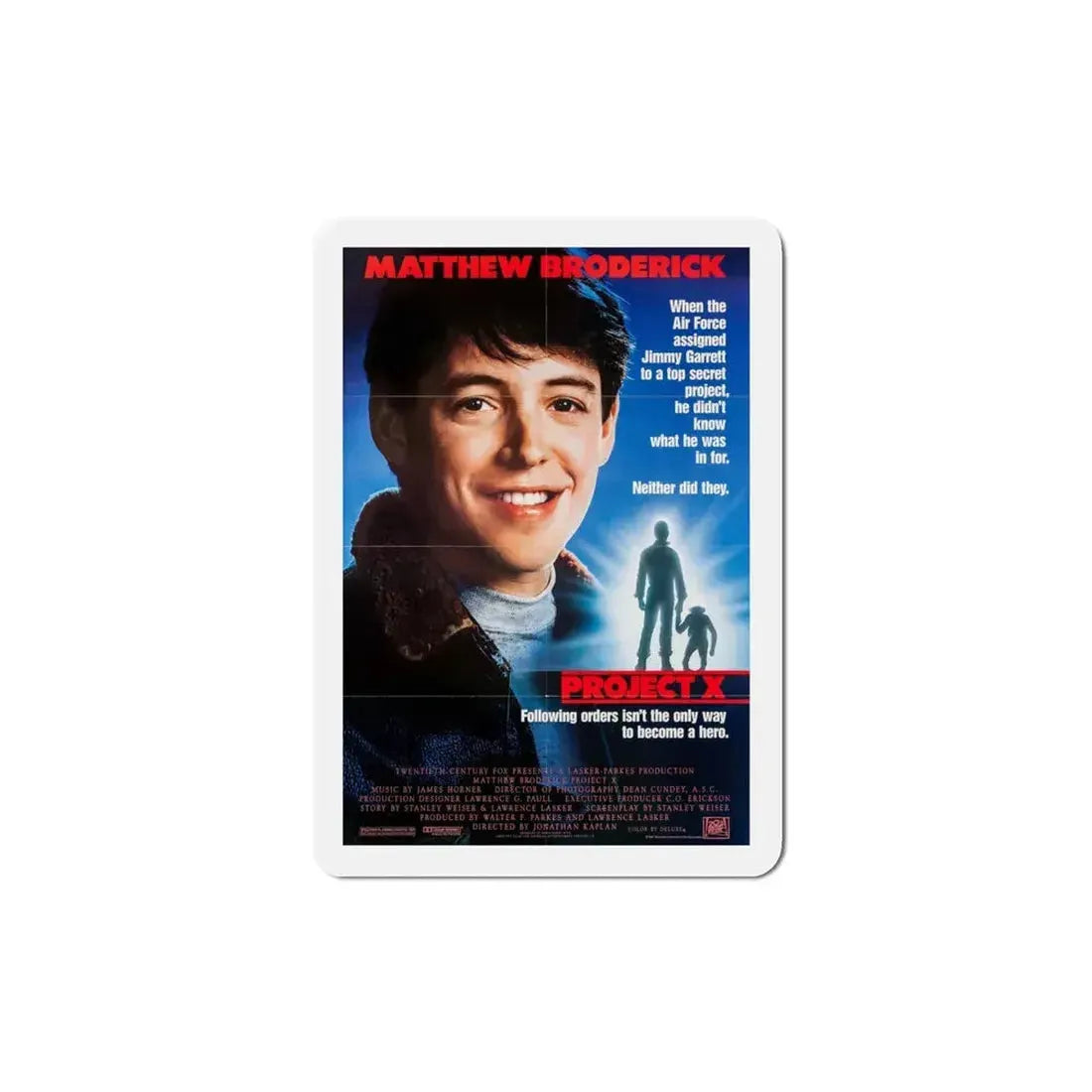 Project X 1987 Movie Poster Refrigerator Magnet 4 Inch - The Sticker Space