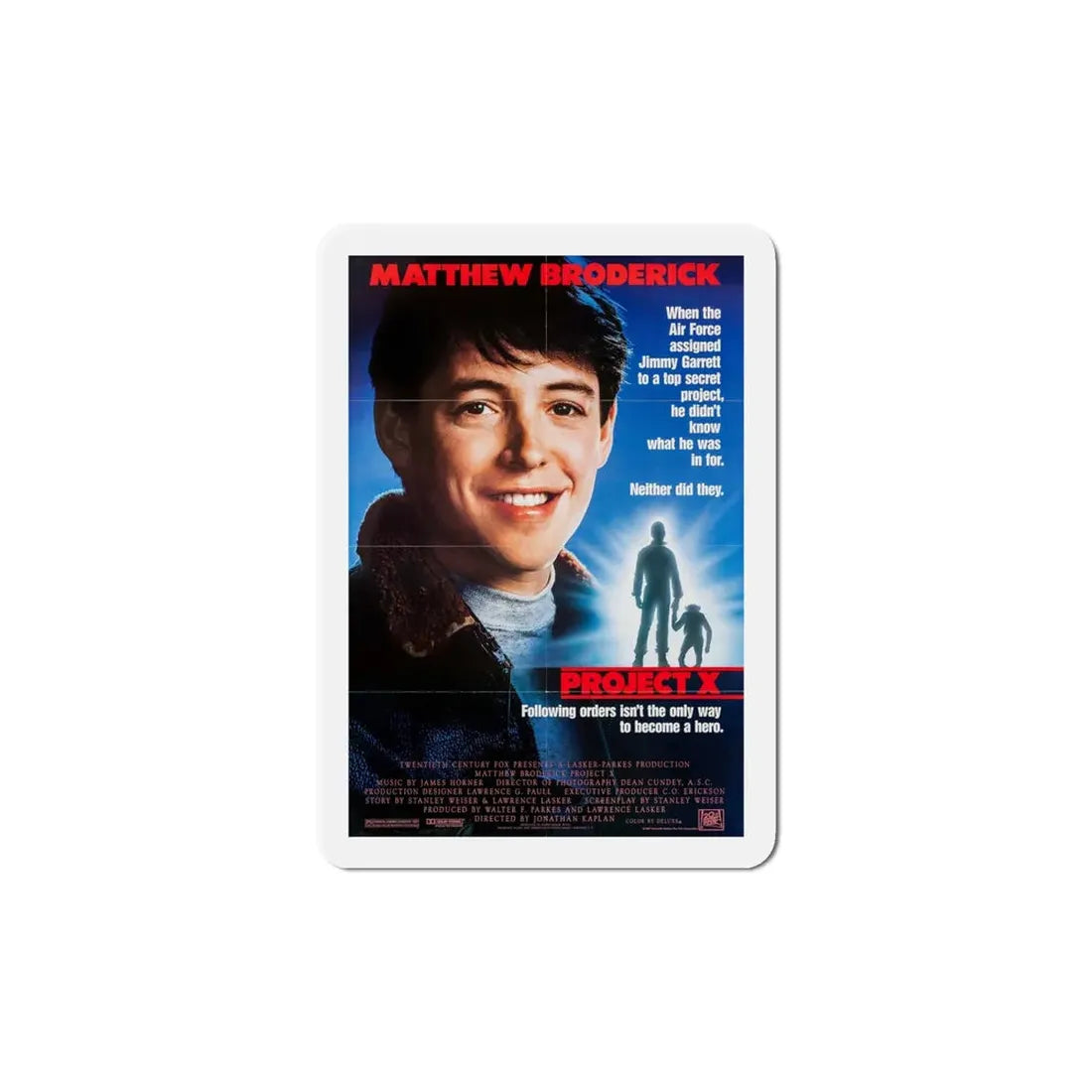 Project X 1987 Movie Poster Refrigerator Magnet - The Sticker Space