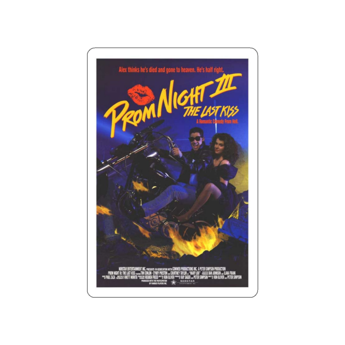 PROM NIGHT III 1989 Movie Poster STICKER Vinyl Die-Cut Decal-White-The Sticker Space