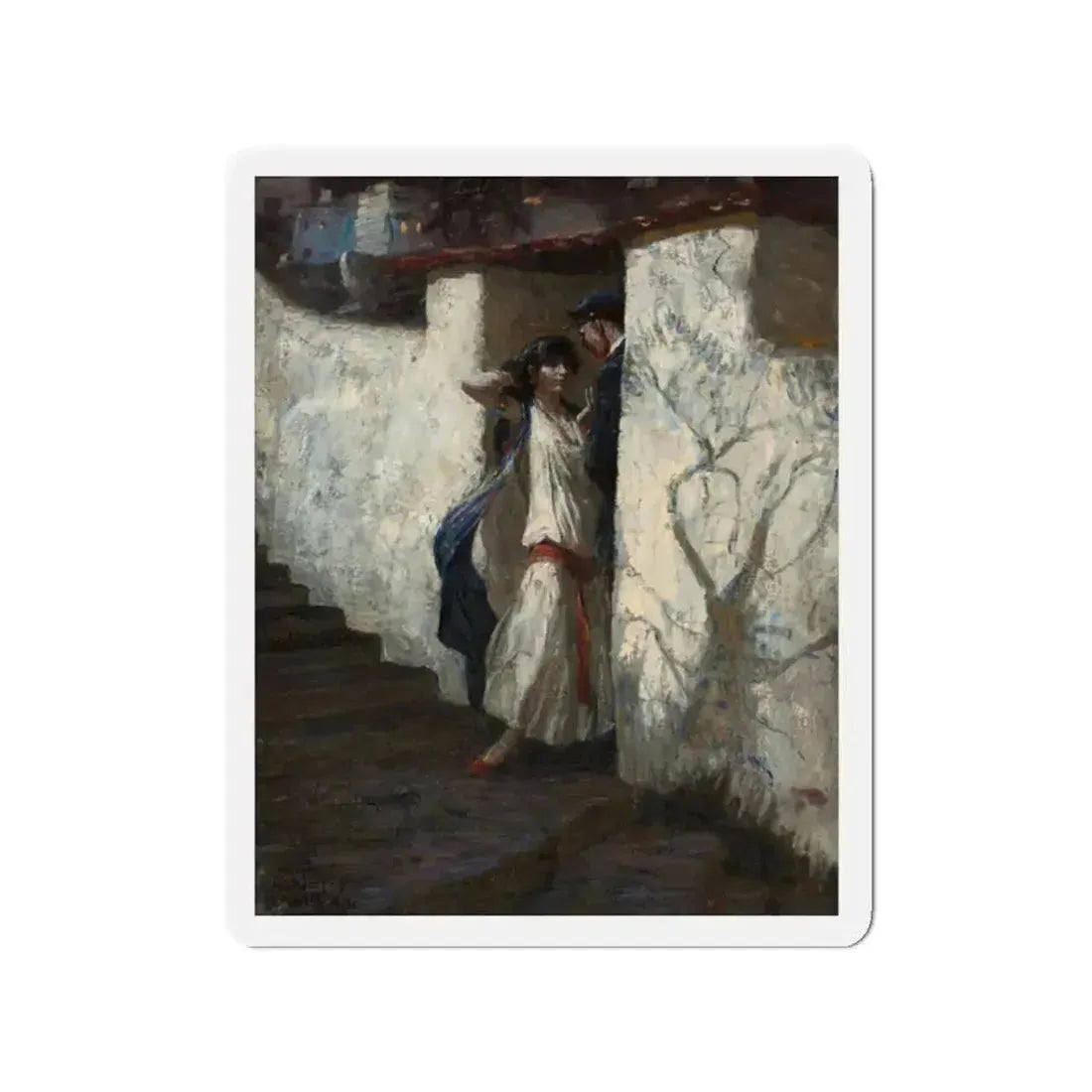 Promise You Will Come, 1922 (Magazine Illustration) Refrigerator Magnet 2 Inch Die-Cut - The Sticker Space