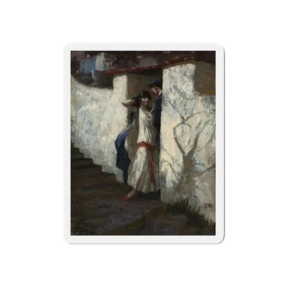 Promise You Will Come, 1922 (Magazine Illustration) Refrigerator Magnet 3 Inch Die-Cut - The Sticker Space